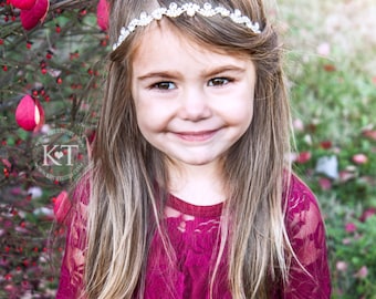 Mila Rhinestone Headband (Ready to Ship)- Girl, toddler, child, flower girl, wedding, bridesmaid, bride, bridal, silver