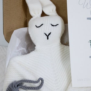 Personalisierte Baby-Geschenk-Box, Babyparty, Willkommen Neugeborenen Geschenk, Junge/Mädchen Geschenk, Hase Ostern Geschenk, Geschlecht Neutral Baby Geschenk Set, Monogramm Geschenk Bild 2