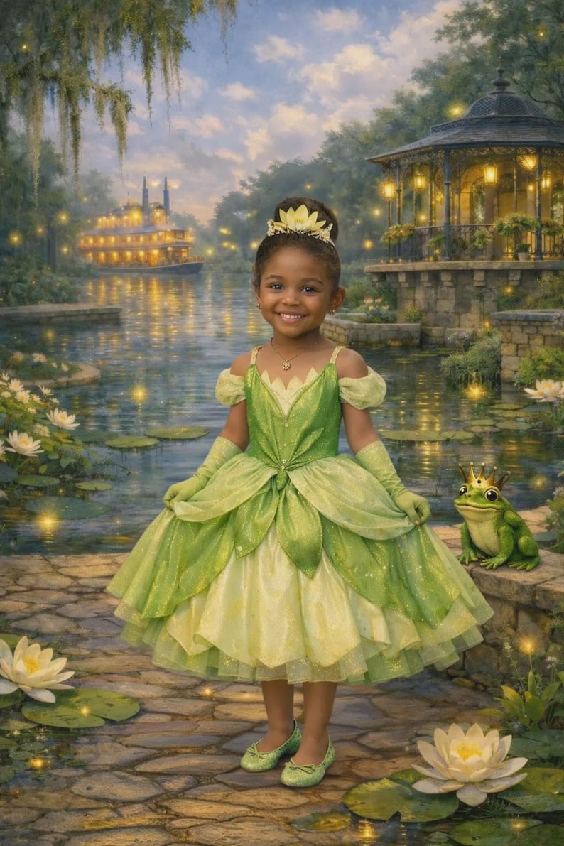 Princess Frog Inspired Digital Backdrop | Princess Tiana Background ...