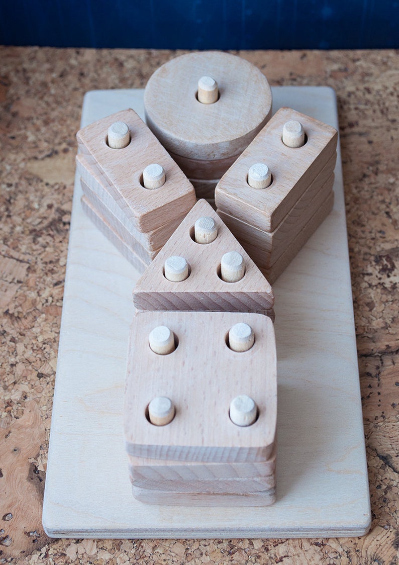 Wooden Sorter Natural Wood First Sorting Toy Montessori Baby | Etsy