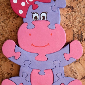 Wooden Baby Puzzle. Nursery Decor. Wooden Animals, Wooden Toys, Family ...
