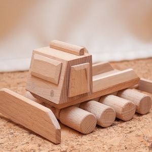 Eco toy. Wooden toy. Wooden toy tractor. Baby Gift. Natural wooden toy. Wooden car. Toy Train. Handcrafted Wooden Tractor and Wagon. Toy car