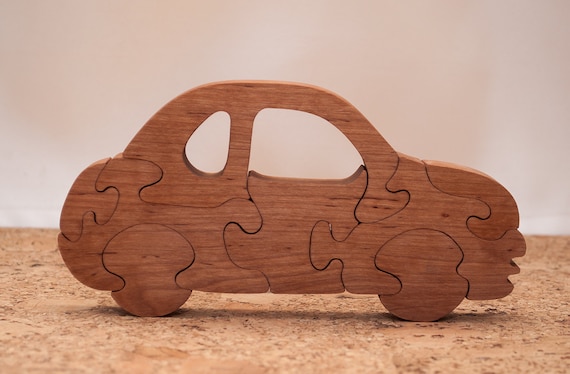 Alder Wood Car Puzzle, Eco-friendly Educational Toy - Etsy