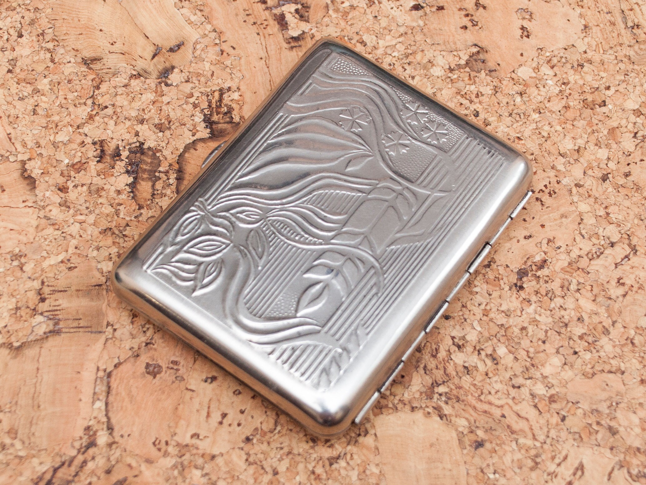 team pistol cigarette case Sweet Heirloom  | A. Brass SOLD B. Vintage Footed Ashtray (Can also use as candy dish since it looks unused) Material: Marble & Listing Date Christianartworkshop St. Benedict Cross Medallion