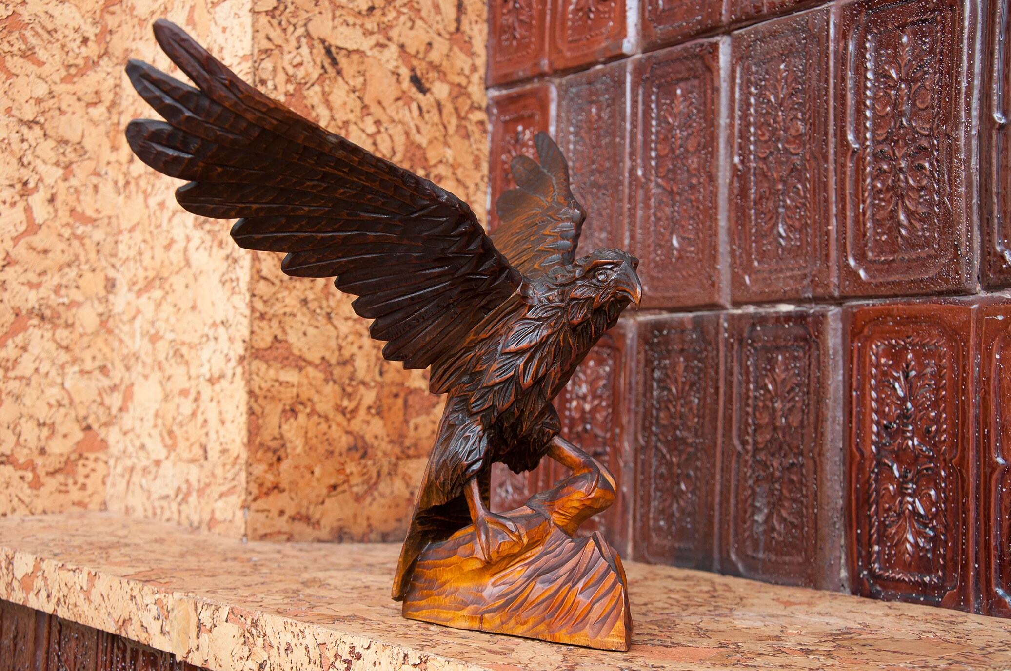 Rare Wooden eagle. Vintage. Eagle figure. Wood eagle Etsy