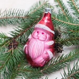 Christmas Glass Ornament Santa, Christmas tree decorations, New Year decorations, New Year Christmas, tree toys, Ukrainian Xmas decor