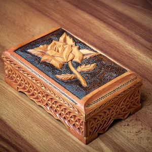 Wooden Casket with Roses, Vintage Casket, Jewelry box, Box 80&#39;s, USSR Box, Exquisite wooden box, Handmade Casket, rare box, gift for her