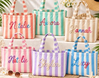 Sac fourre-tout personnalisé pour demoiselle d'honneur, sac de mariage brodé, cadeau personnalisé pour le cortège nuptial, sac pour la demoiselle d'honneur principale, cadeau pour une demande en mariage à une demoiselle d'honneur