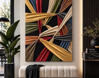 Abstrakte Leinwand mit 3D-Struktur | Modernes minimalistisches Wandbild. (91 x 61 cm) Weitere Größen erhältlich. Kostenloser Versand!