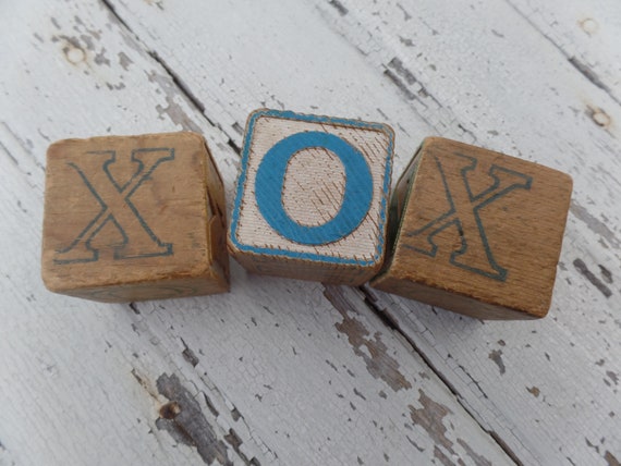 old fashioned wooden blocks