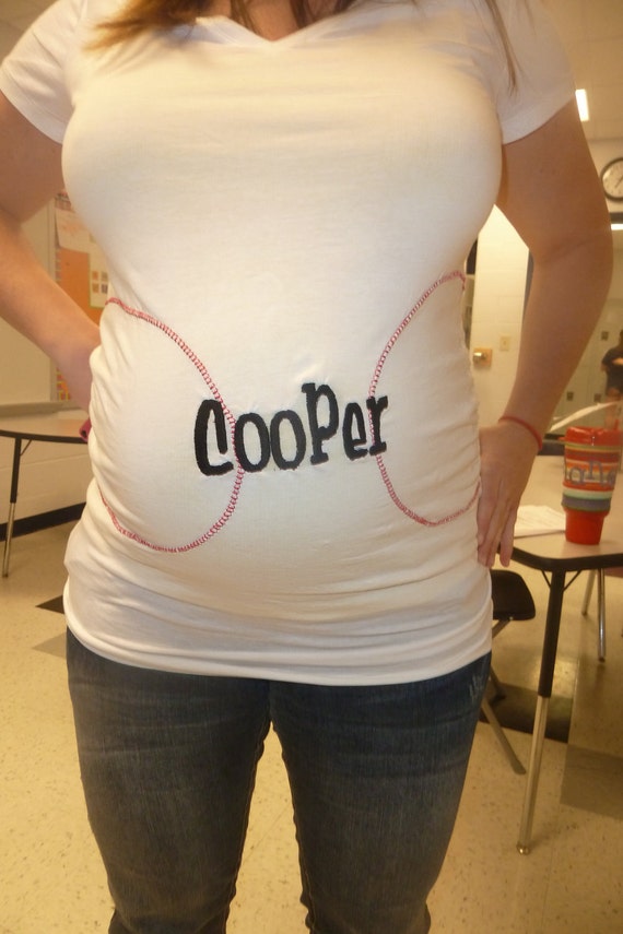Items similar to Personalized Maternity Baseball Shirt on Etsy