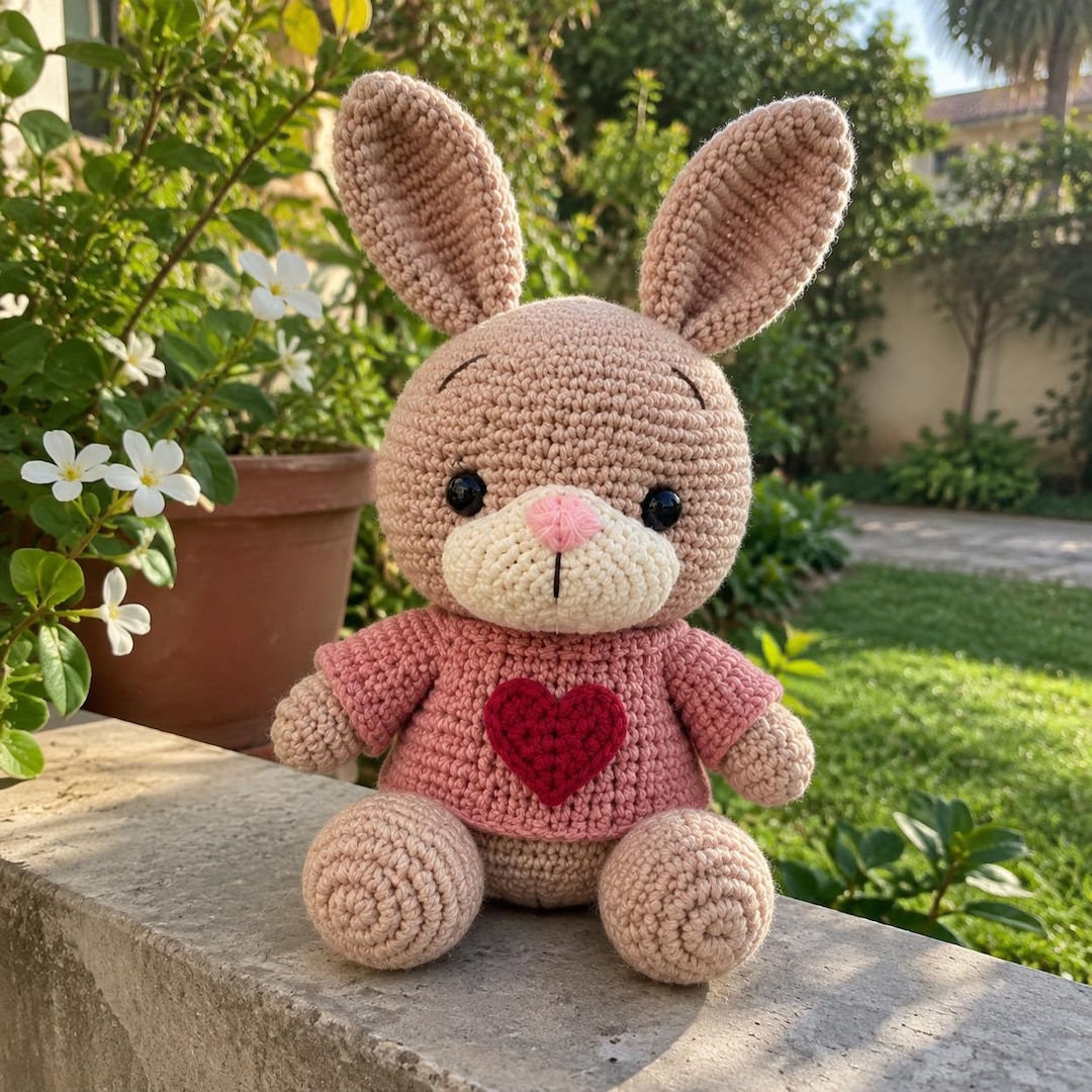 Crochet Boy Rabbit Pattern Bunny Crochet Pattern PDF | Amigurumi Bunny Rabbit Pattern | Long Ear ...
