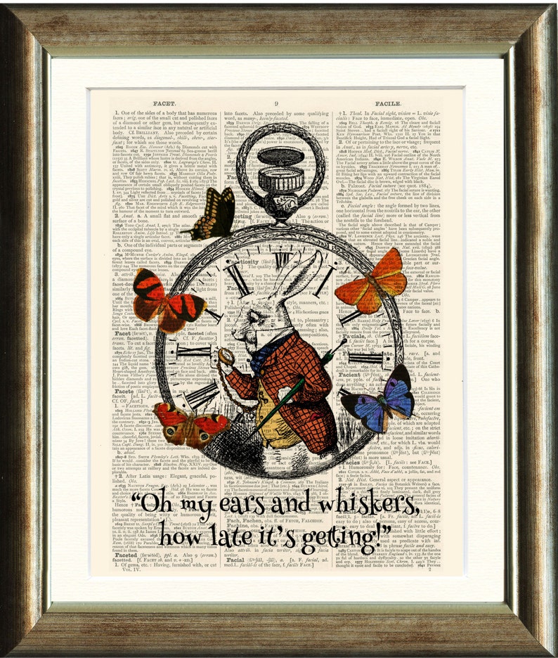 Alice in Wonderland White Rabbit & Pocket Watch Vintage Etsy