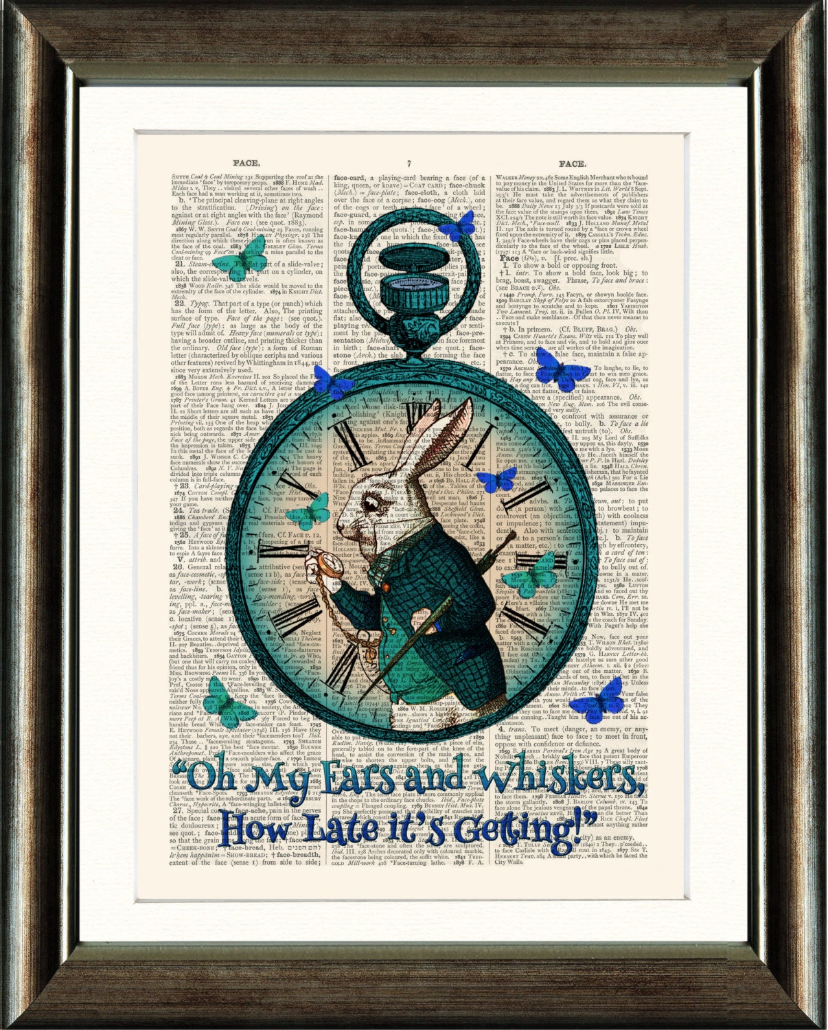 Alice in Wonderland Alice White Rabbit Pocket Watch Upcycled Etsy