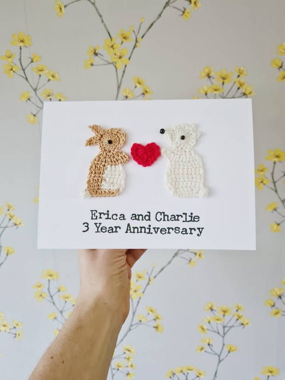 Personalisierte Hase Bar Valentinstag Karte Handgemachte Etsy