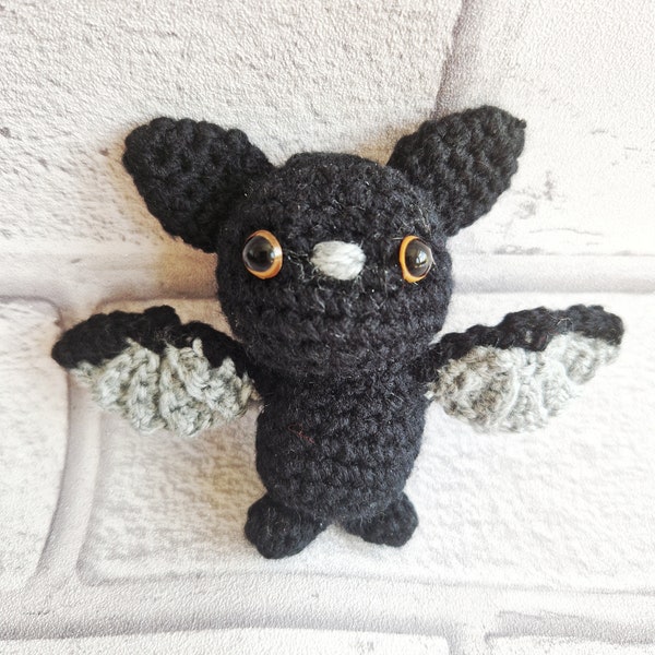 Bat in a Box, Handmade Crochet Bat, Bat Gift, Bat Toy,  Bat Lovers Toy, Baby Bat, Mini Beast Gift, Halloween Gift, Gothic Toy, Bat Plushie