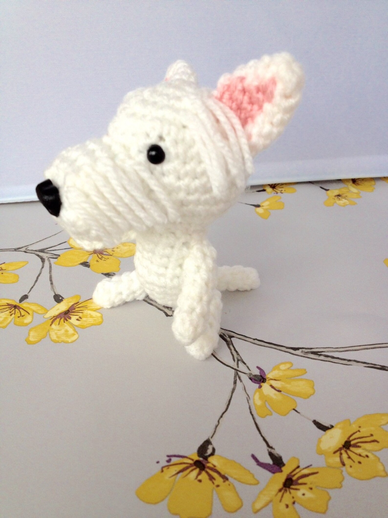 Mini Westie Crochet Dog With Bone & Bowl Handmade Dog Gift Etsy