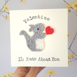 Personalised Handmade  Squirrel Valentine Card, Quirky Squirrel Card, Cute Valentine Card, Squirrel Anniversary Card, Squirrel Birthday Card