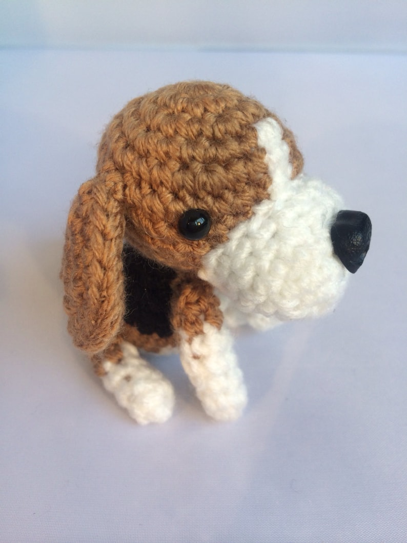 Mini Beagle häkeln Hund mit Knochen & Schale handgemachte Etsy