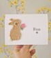 Personalised Handmade Mum Bunny Crochet Card, Bunny Mum Birthday Card, Mother's Day Bunny Card, Bunny Birthday Card, Bunny Easter Card 