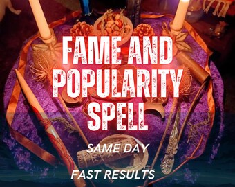 Fame & Popularity Spell, Visibility  Public Recognition Ritual, Social Confidence, Charisma, Audience Growth, Remote Casting
