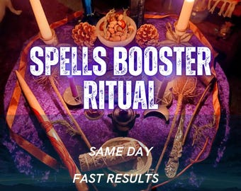 Zauberverstärkungsritual, personalisierte spirituelle Praxis zur Verstärkung von Intentionen, Fokus auf Manifestation, positive Energie, spirituelle Dynamik