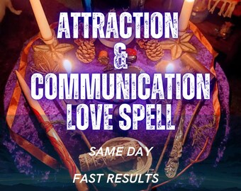 Liebeszauber für Anziehung und Kommunikation, personalisiertes spirituelles Ritual für gegenseitige Anziehung, emotionale und romantische Verbindung und positive Beziehungen