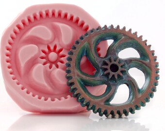 Wheels Cogs Industrial *Food Safe* Silicone Candy mould Fondant Mould LARGE GEARS mould Finnabair Imaginarium NEW Embellishments