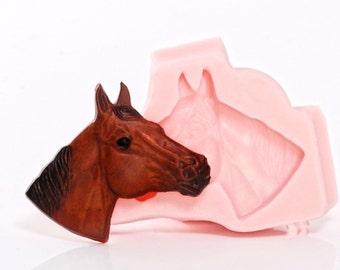 Silicone horse mold Perfect size for creating Jewelry, Cupcake Decorations, Embellishments - Food Safe Fondant Mold - Resin Clay Mold  (968)
