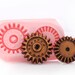 Silicone Steampunk Gear Mold Easily make two Fondant, Chocolate Candy, Gum Paste, Resin, Clay, Metal Clay Industrial Gears (563)