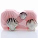 Silicone Mold - Three Cavity Clam Sea Shell Flexible Mold - Fondant Chocolate Sugar Mints - Soap Polymer Clay Resin Metal Clay Wax (881)