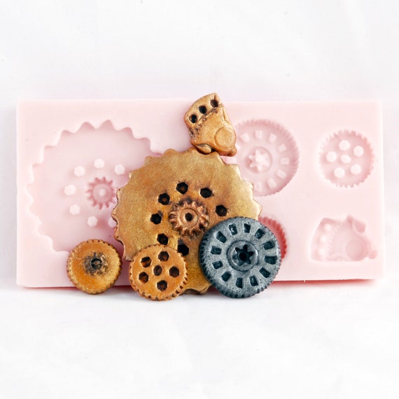 Steampunk Getriebe Silikon-Form – Für Fondant, Schokolade, Kekse | Hitzebeständig -40°C Bis 230°C