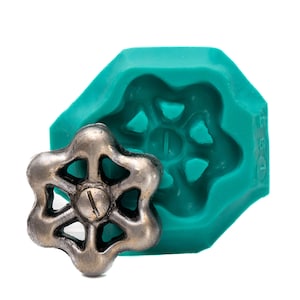 Faucet Spigot Valve Silicone Mold Food Safe Fondant Chocolate Gear Mold Jewelry Resin Polymer Clay Epoxy Clay Steampunk Knob Mold (561)