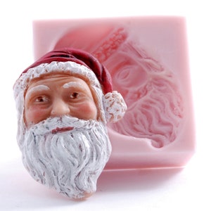 Santa Silicone Mold Food Safe Chocolate, Candy, Craft Mold Polymer Clay, Resin, Wax, Epoxy Cute Christmas Santa Claus Mold (520)