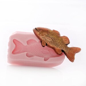 Silicone Fish Mold Food Safe Fondant Chocolate Candy Gum Paste Mold Jewelry Resin Metal Clay Fimo Mod Podge Melt Sculpey Mold 899 image 4