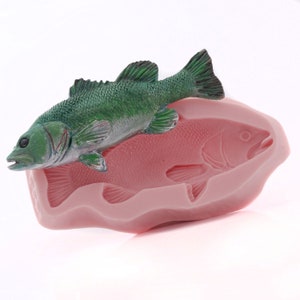 Silicone Fish Mold Food Safe Chocolate Candy Fondant Ice Mold Flexible Soap Candle Wax Resin Polymer Clay Mold 5 & 3/8th inches long 408 image 7