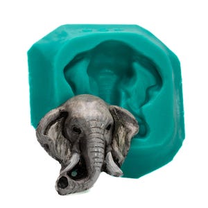 Molde flexible de silicona con forma de elefante para arcilla polimérica, resina, jabón, cera, yeso, papel, metal, cabujones, joyería, scrapbooking y más (404) imagen 6