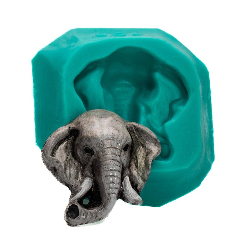 Molde flexible de silicona con forma de elefante para arcilla polimérica, resina, jabón, cera, yeso, papel, metal, cabujones, joyería, scrapbooking y más (404) imagen 6