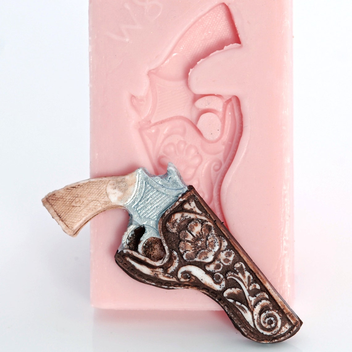 Mold Western Pistol and Holster Fondant Mold Candy Mold Etsy