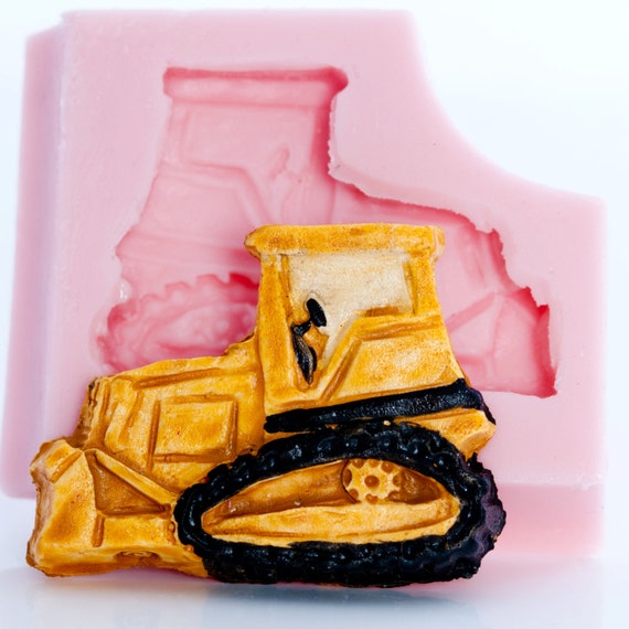 Bulldozer Silicone Mold Flexible for Fondant, Gum Paste, Chocolate, Candy, Resin. (893)
