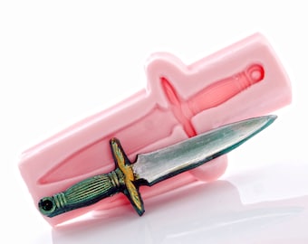 Small Pirate Sword (IMPERFECT/SLIGHT DEFECT) Silicone Mold- Dagger, Food Safe, Flexible, For Fondant, Chocolate, Resin, Polymer Clay (S875)