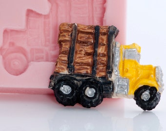 Log Truck Silicone Food Mold for Fondant, Gum Paste, Chocolate, Polymer Clay, Resin, Soap, Wax, Plaster, Paper, Metal (895)