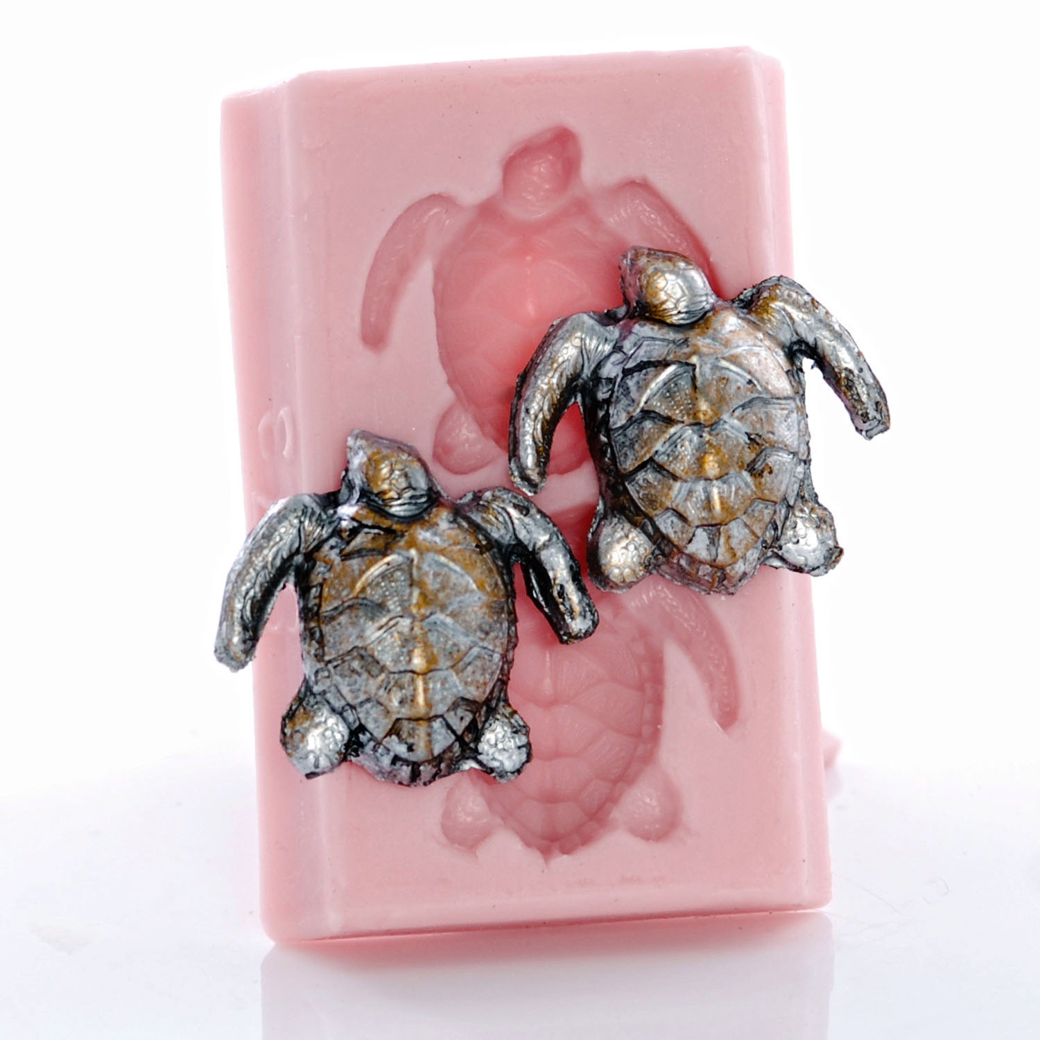 Homemaxs Mold Molds Turtle Silicone Casting Resin Epoxy Animal 3D Fondant Soap Cake Candy Chocolate DIY Making Jewelry Sea Mousse, Size: 8.1x8x1.3cm