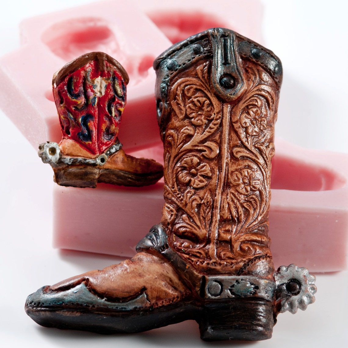 Cowboy Boot Silicone Mold Set Resin Jewelry Mold Soap Mold Etsy