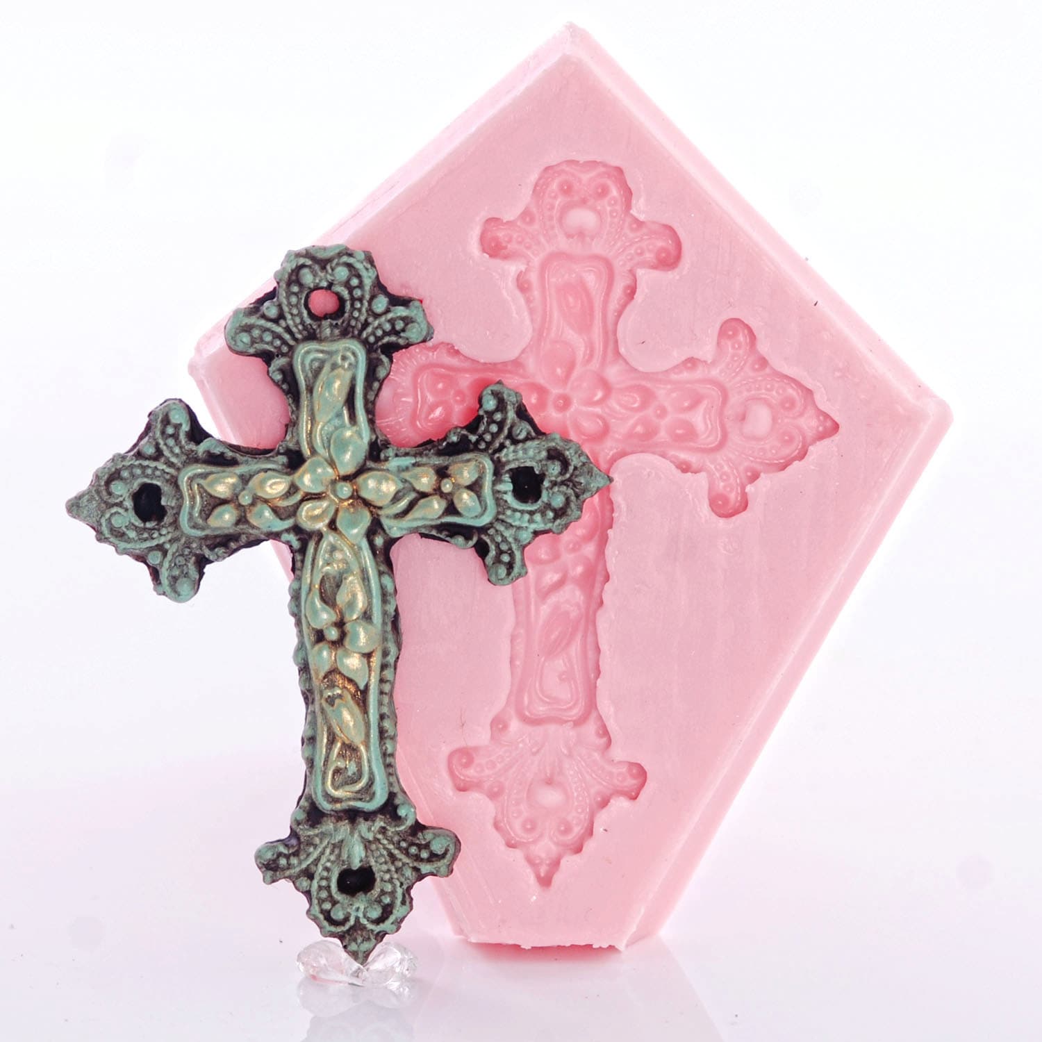 Silicone Victorian Cross Mold Mould for Fondant Gum Paste Etsy