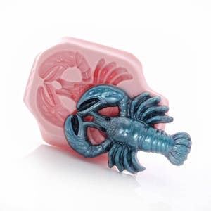 Lobster Silicone Mold - Food Safe Fondant Chocolate Candy Mold - Jewelry Resin Metal Clay Fimo Soap Mod Podge Melt Mold  (405)