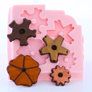 Spur Rowel siliconen mal mal voedsel veilig taart decoreren tool fondant chocolade munt ambachtelijke hars polymeer klei flexibele mal (830)