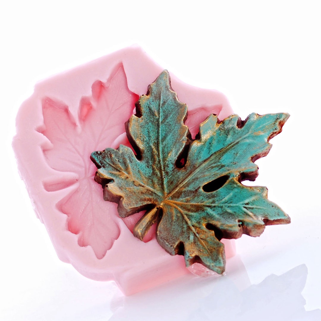 A Variety of Leaves Maple Leaf Resin Molds Silicone Mold for Fondant Cake  Decoration Tools DIY Chocolate Kitchen Baking (F)