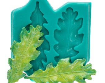 Large Oak Leaf Silicone Mold - Food Safe Flexible Mold Fondant Chocolate Candy Butter - Jewelry Craft Mold Resin Polymer Clay Soap Wax (740)