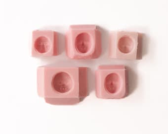 Face Mold Set (IMPERFECT/SLIGHT DEFECT) silicone molds for fondant, gum paste, candy, clay, soap. Food grade silicone mold (S6)